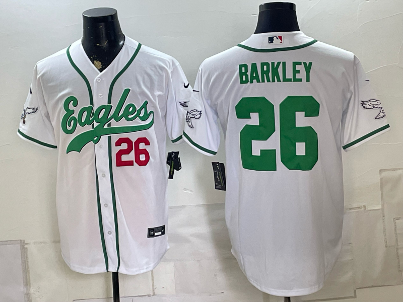 Men 2026 Philadelphia Eagles #26 Barkley white Nike Limited NFL Jersey 0828010321